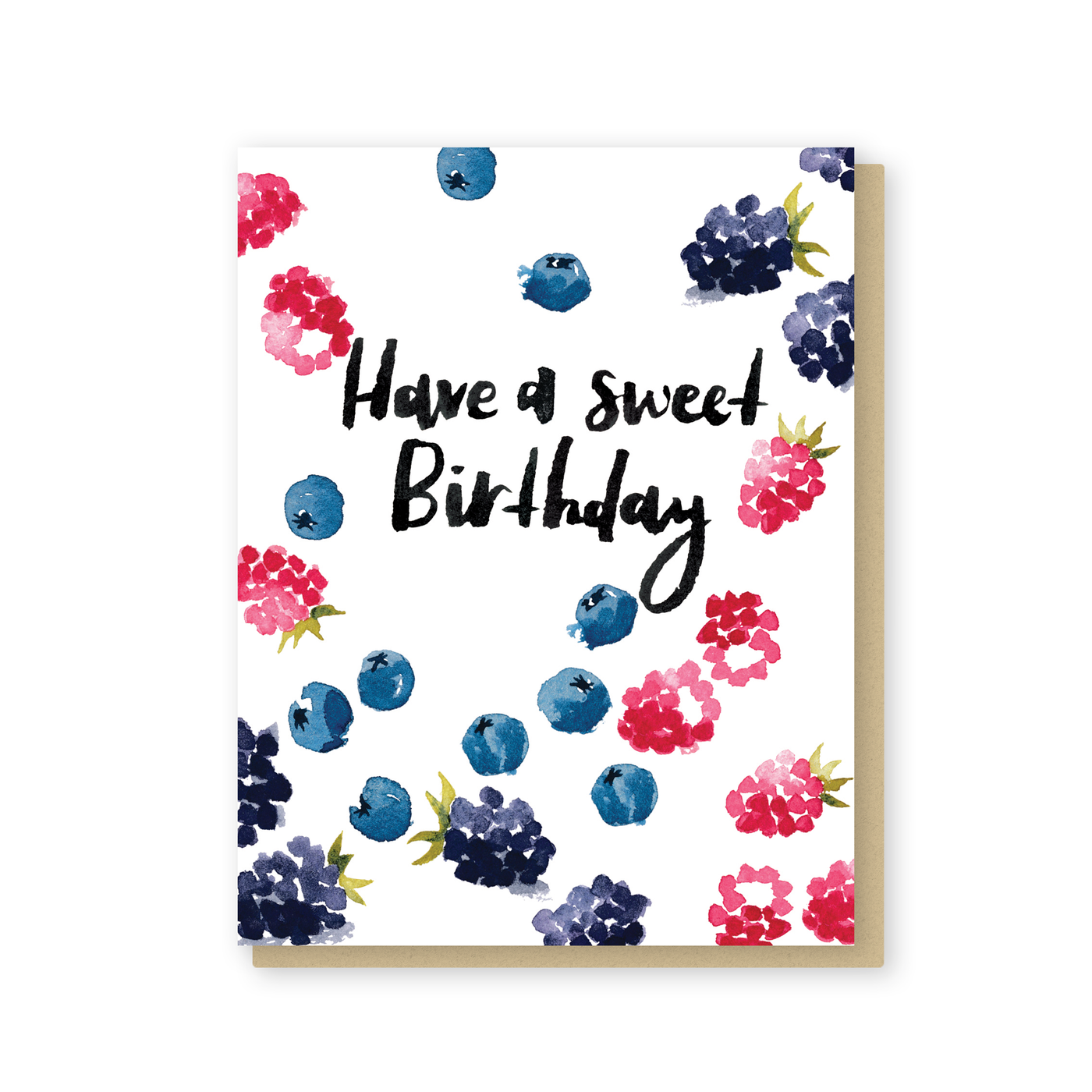 spilled berries birthday card