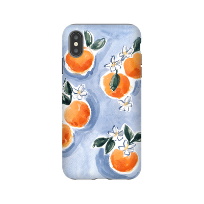 iPhone case in orange blossoms
