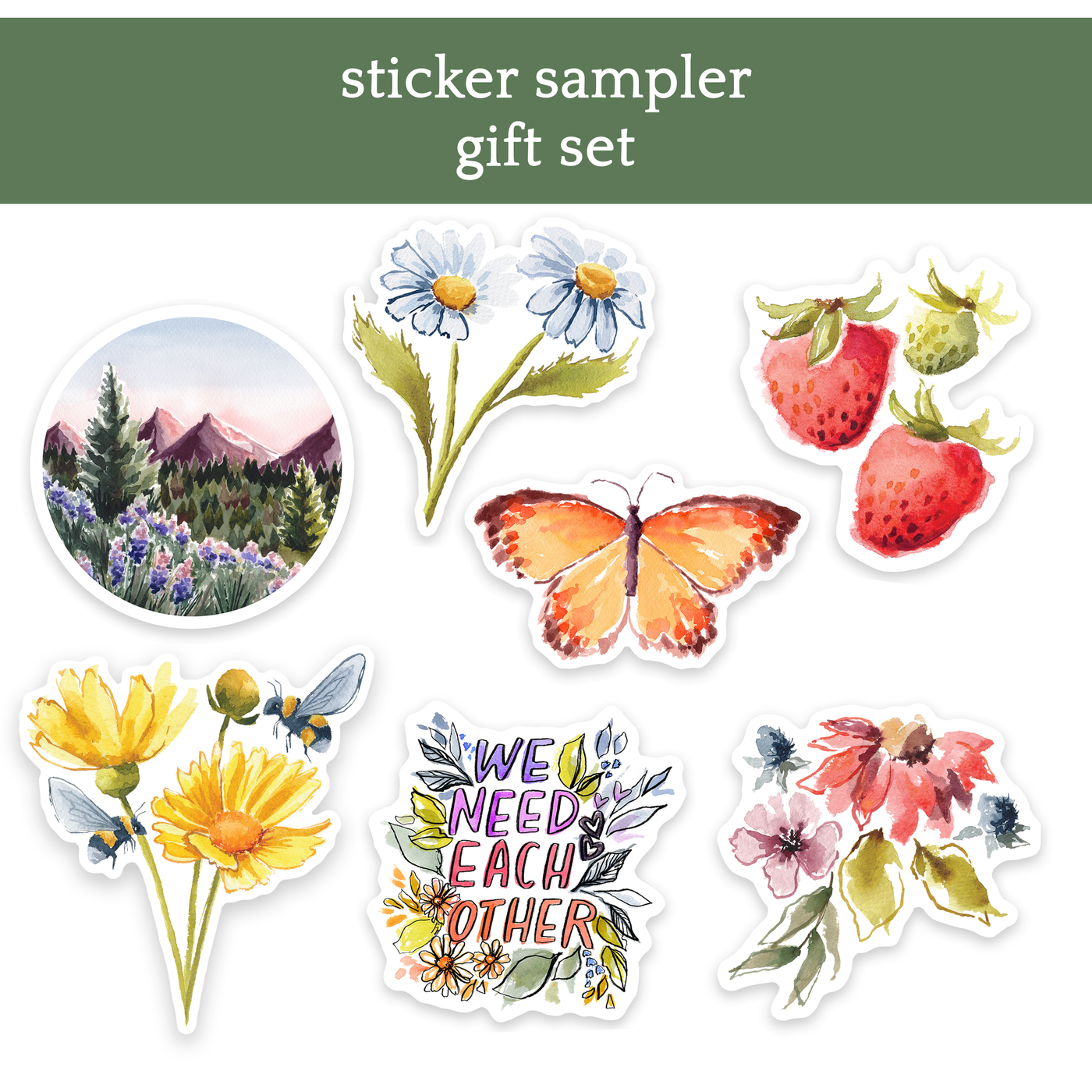sticker sampler gift set