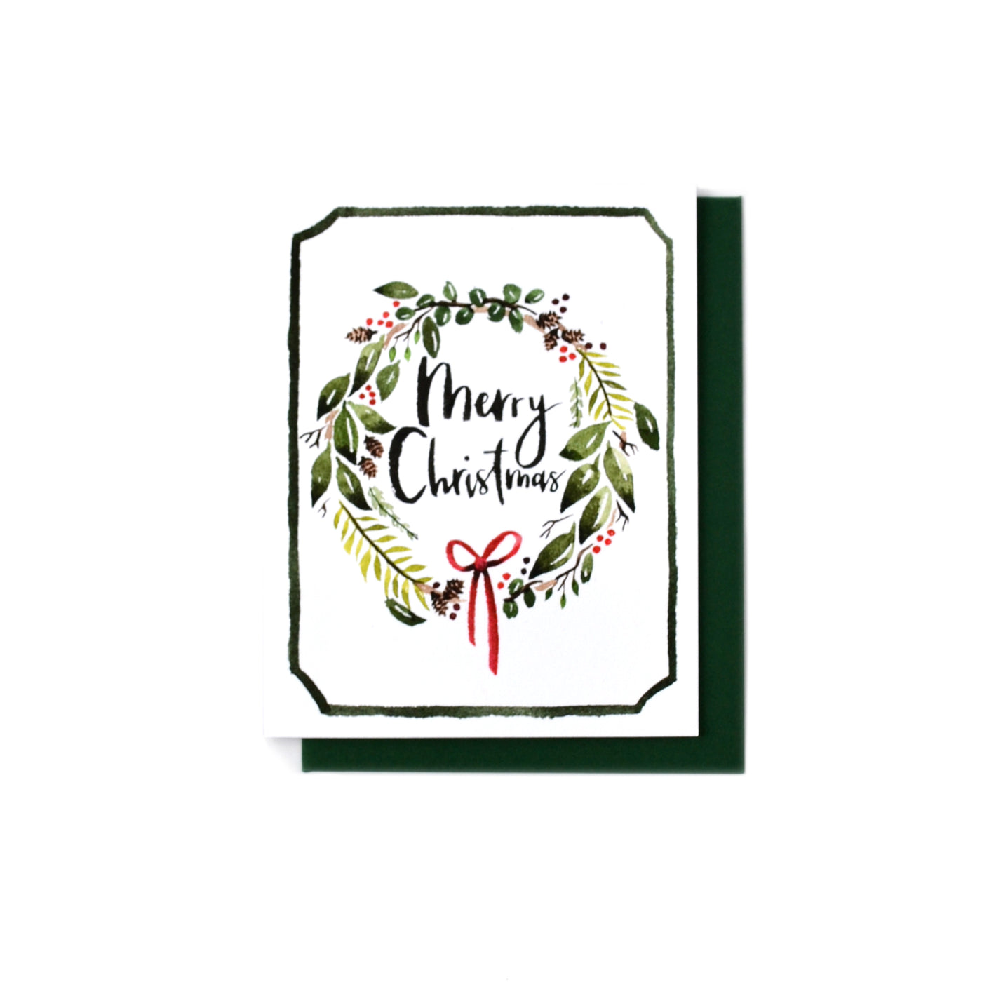 Merry Christmas wreath card