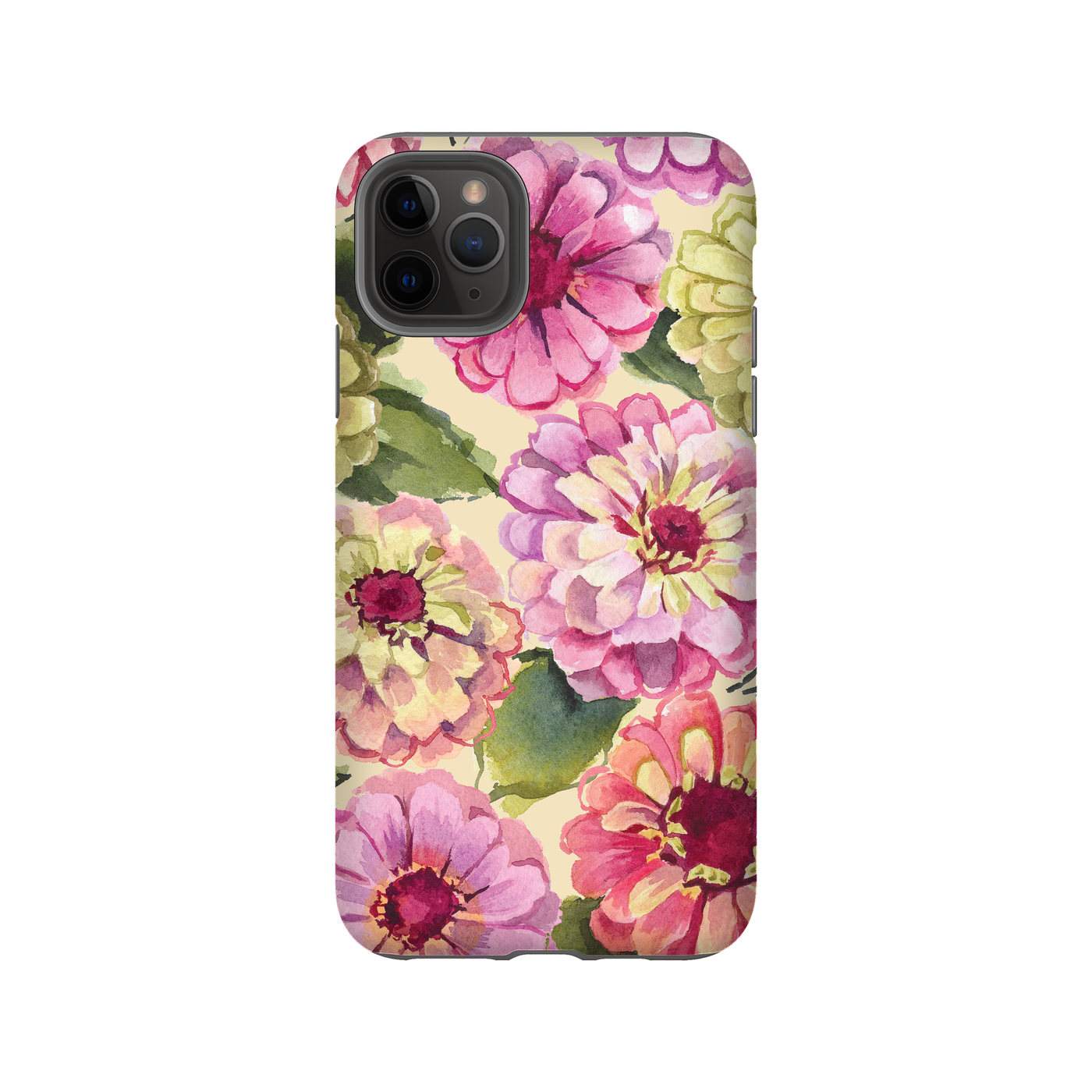 iPhone case in zinnias