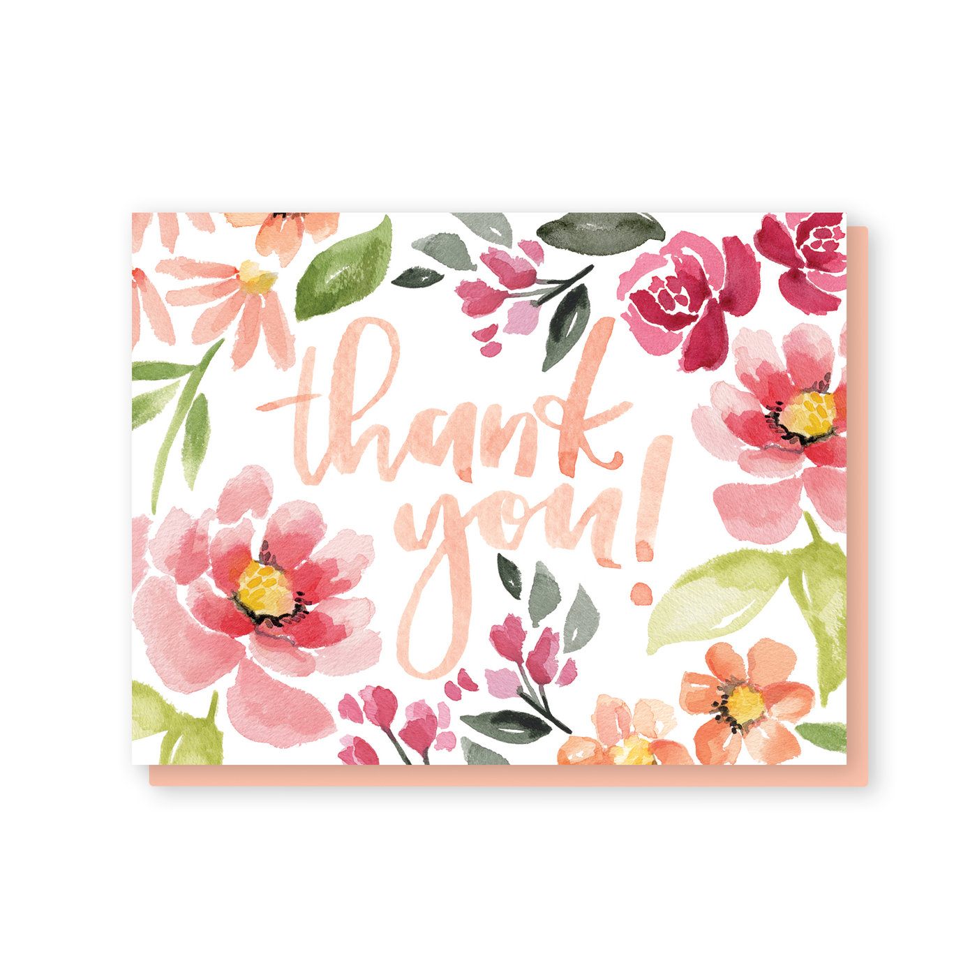 thank you! card in Mallory's floral – Sommer Letter Co.