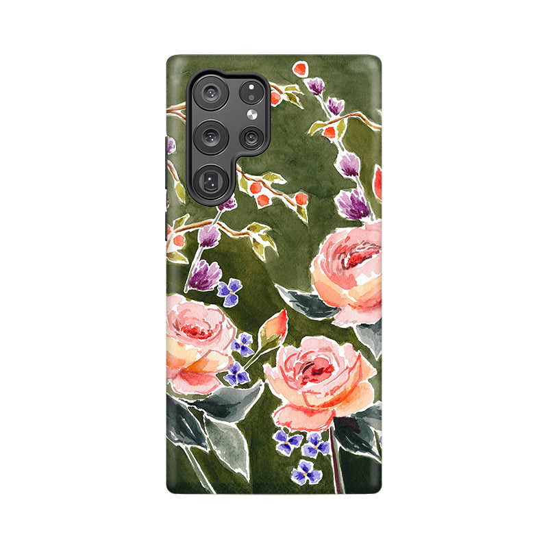 Samsung Galaxy case in garden roses