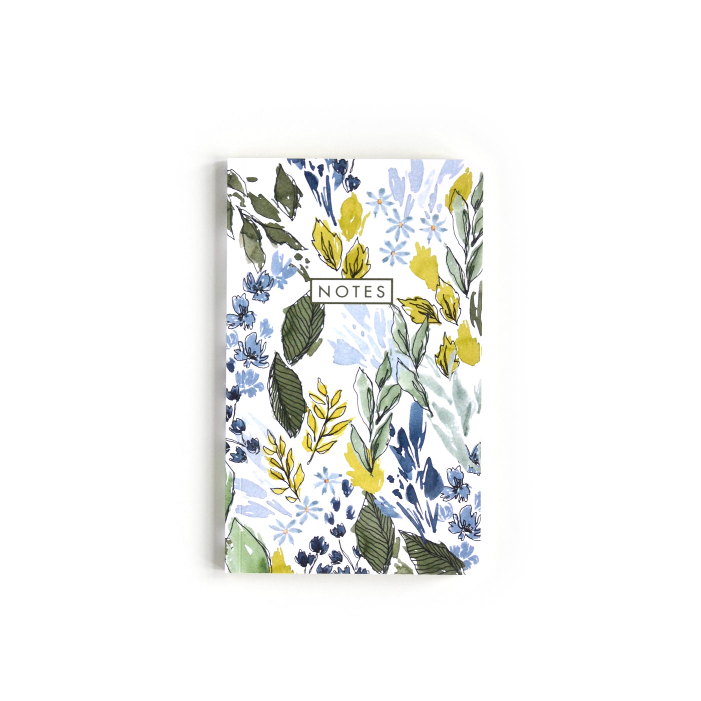 small notebook in leafy green