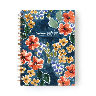 navy undated personal and work planner