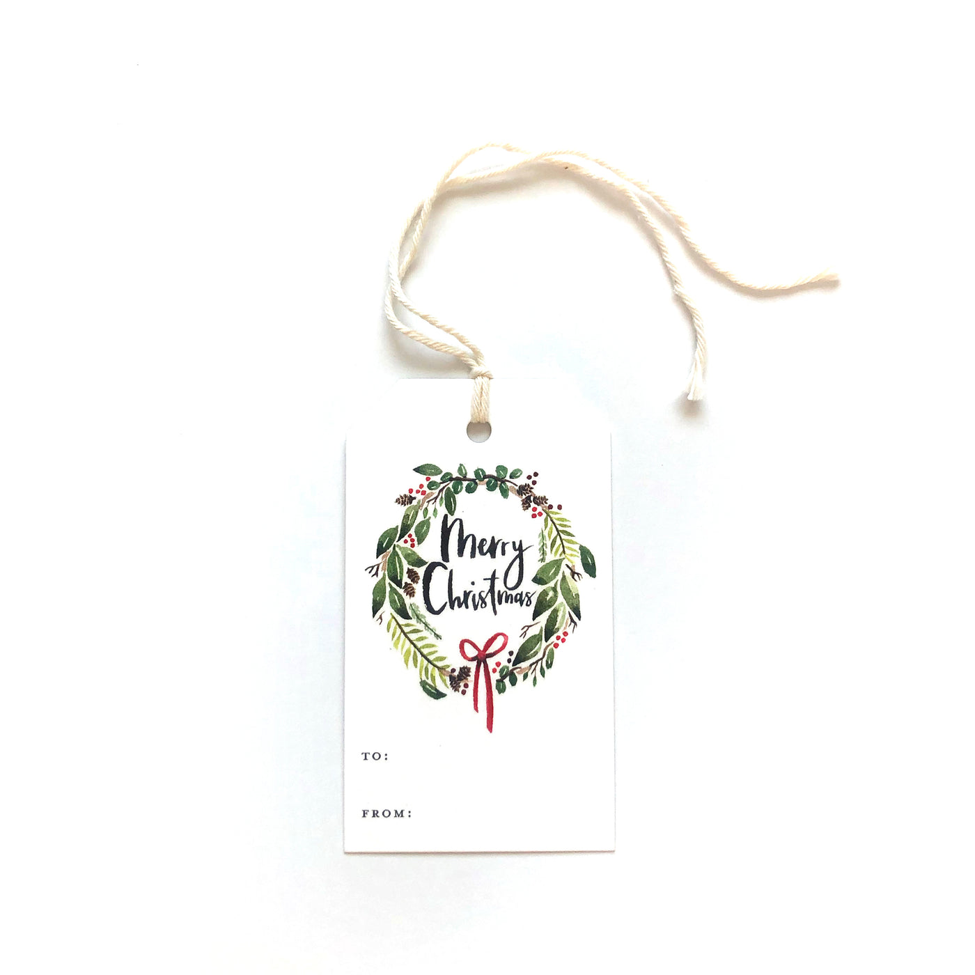 wreath gift tags